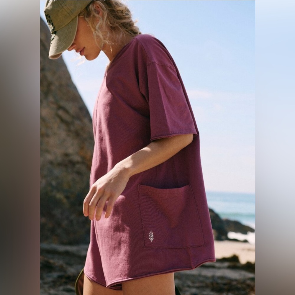 Hot Shot Tee Romper in Clove